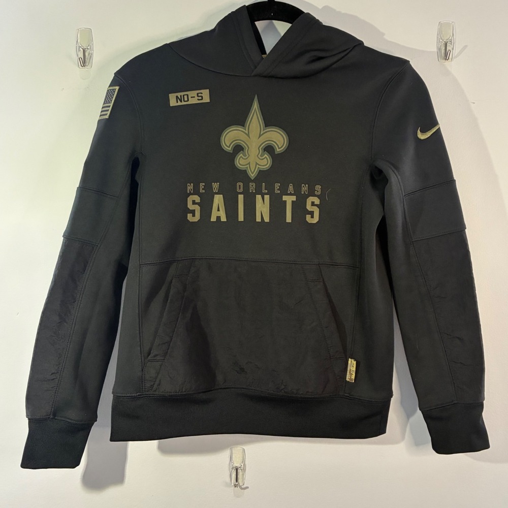 Nike NFL Saints Salute to Service Hoody Dri-fit Black‎ on Field Nike Youth SMALL